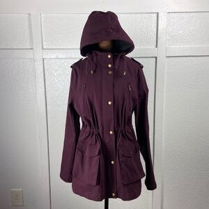 Eden Society Burgundy Hooded Utility Jacket Women’s Large